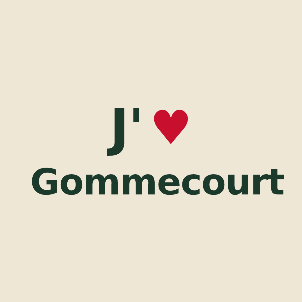 Tote bag personnalisé Gommecourt — design J'aime Gommecourt