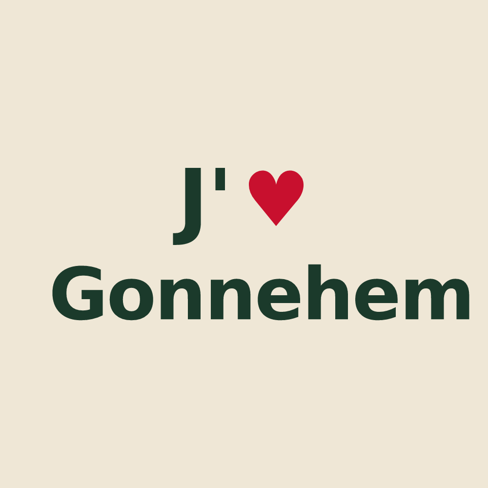 Tote bag personnalisé Gonnehem — design J'aime Gonnehem