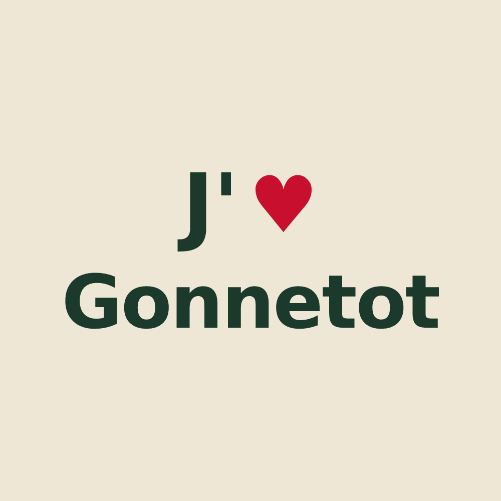 Tote bag personnalisé Gonnetot — design J'aime Gonnetot