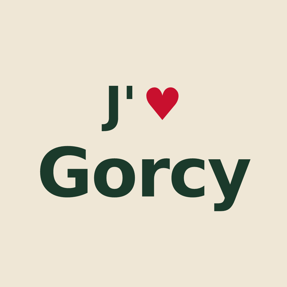 Tote bag personnalisé Gorcy — design J'aime Gorcy