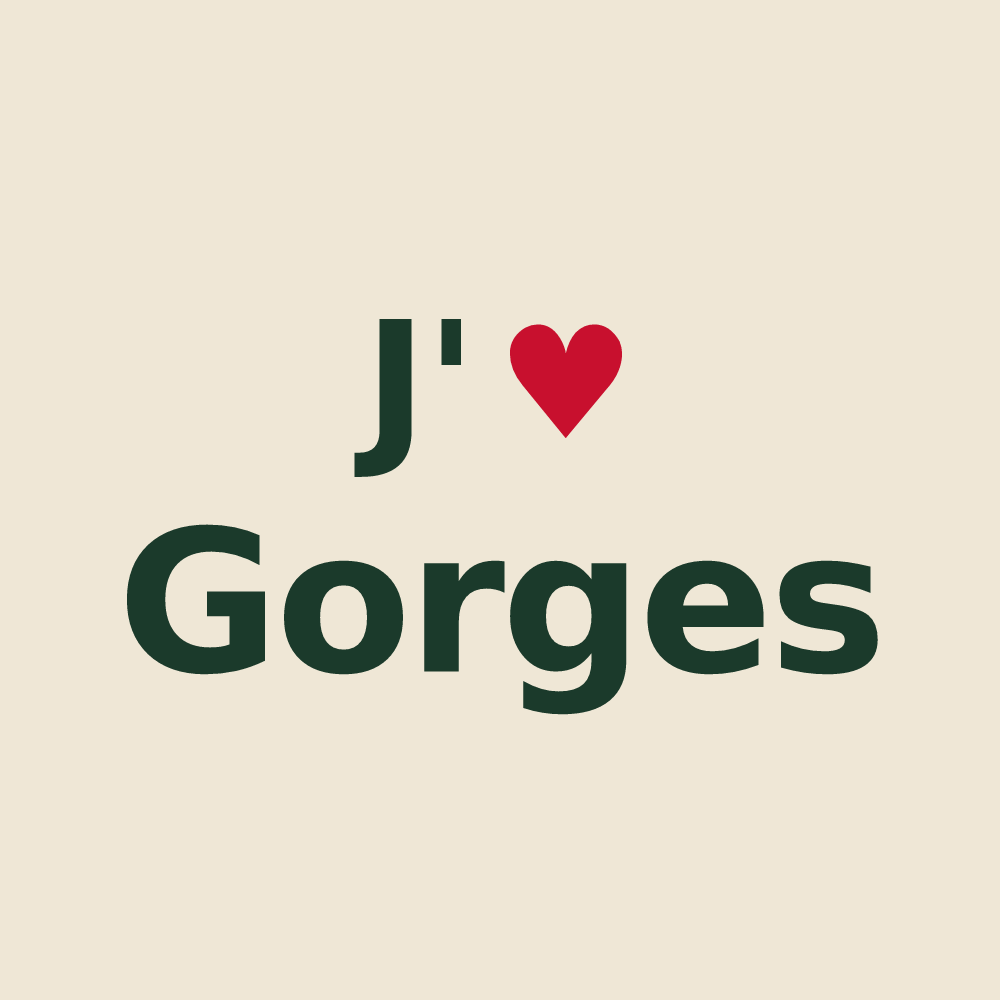 Tote bag personnalisé Gorges — design J'aime Gorges