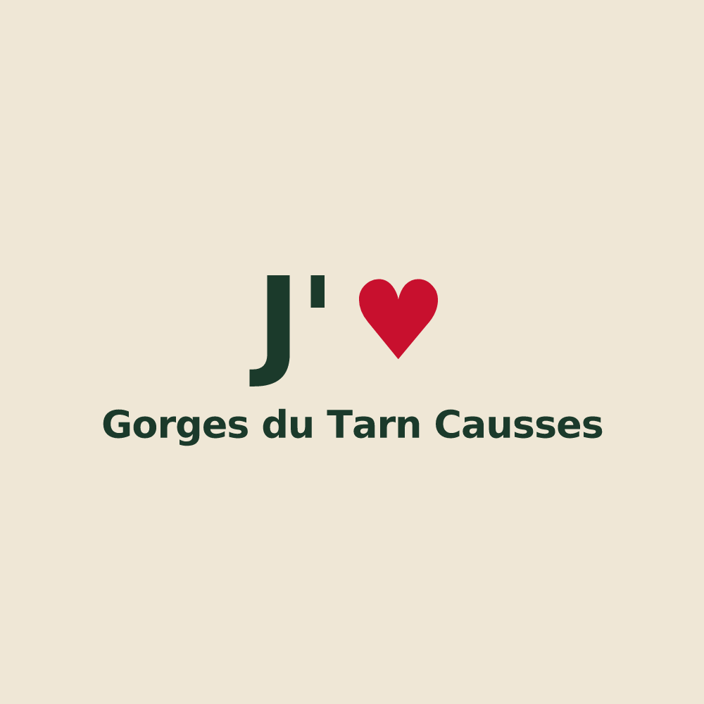 Tote bag personnalisé Gorges du Tarn Causses — design J'aime Gorges du Tarn Causses