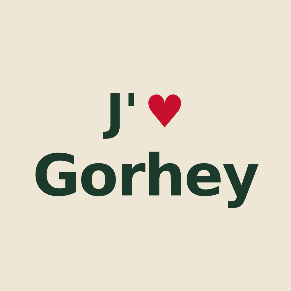 Tote bag personnalisé Gorhey — design J'aime Gorhey