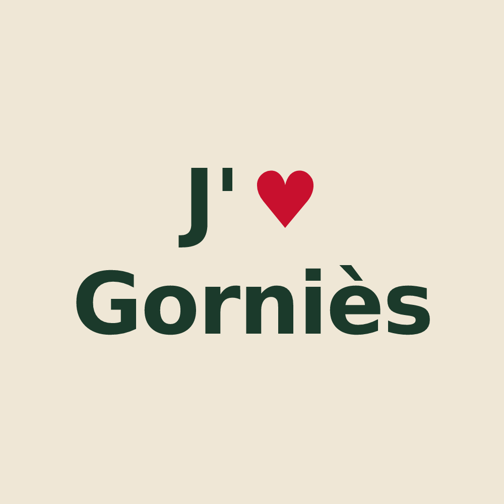 Tote bag personnalisé Gorniès — design J'aime Gorniès