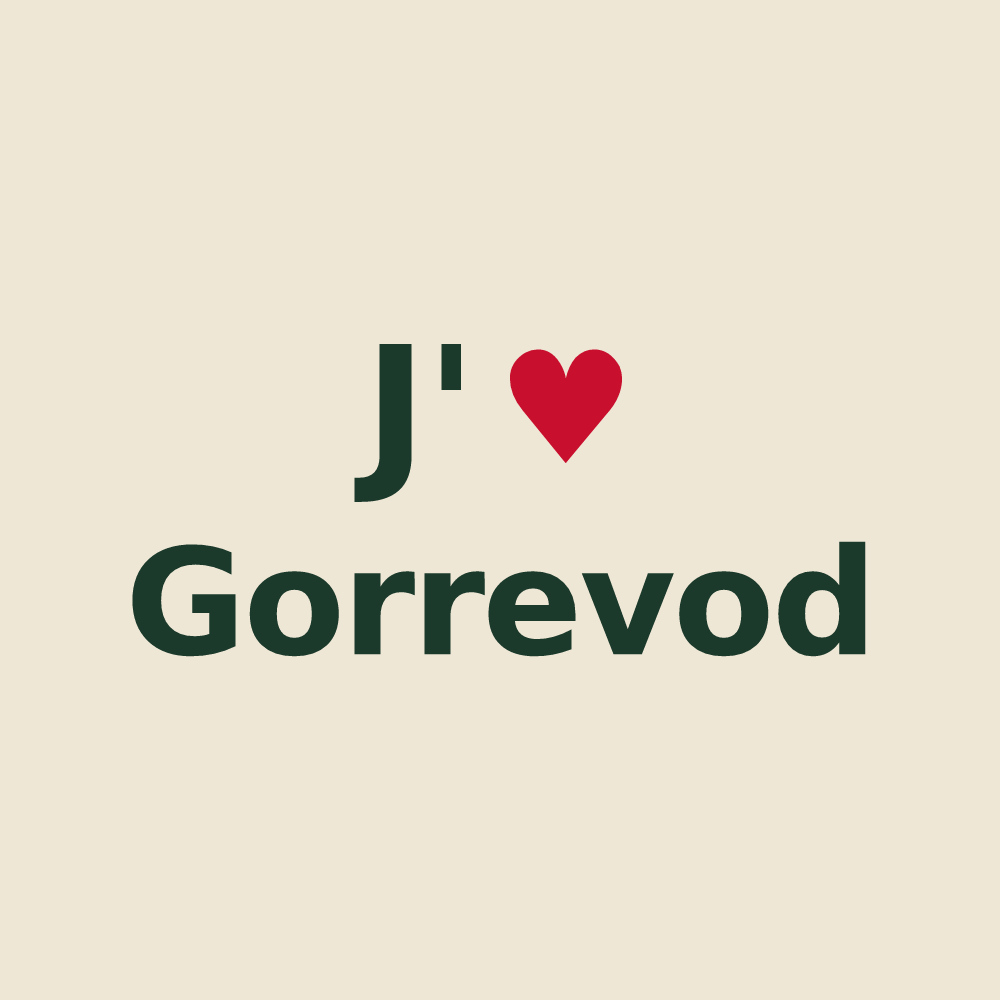 Tote bag personnalisé Gorrevod — design « J'aime Gorrevod » imprimé sur le tote bag