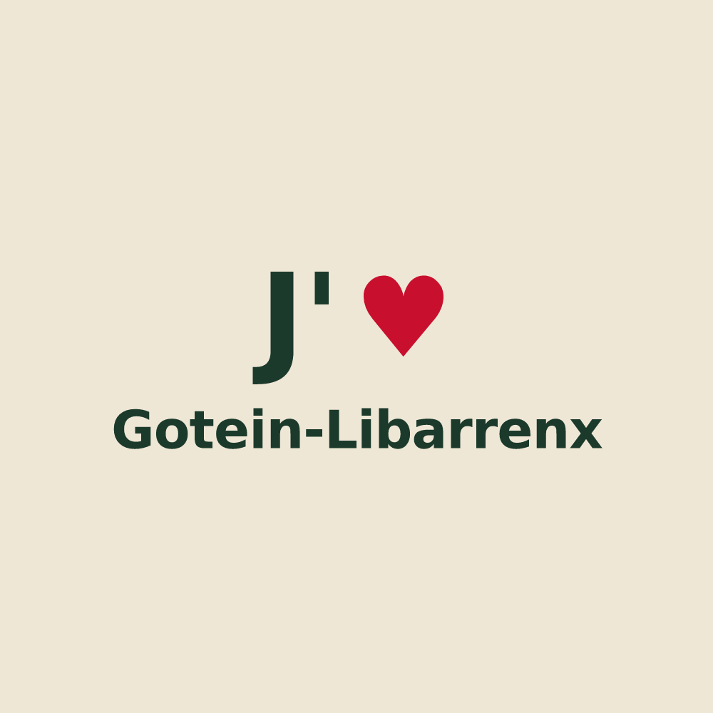 Tote bag personnalisé Gotein-Libarrenx — design J'aime Gotein-Libarrenx