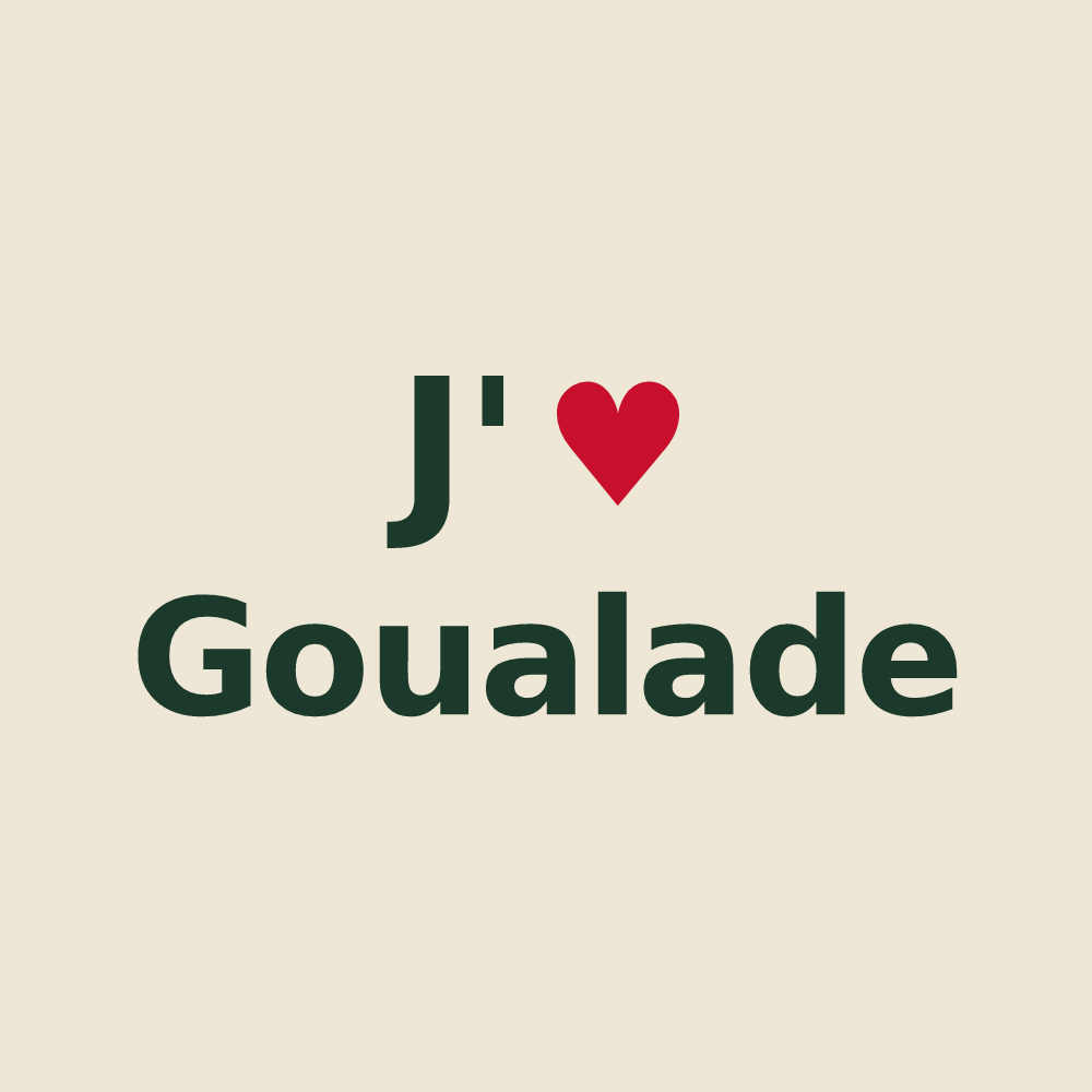 Tote bag personnalisé Goualade — design J'aime Goualade