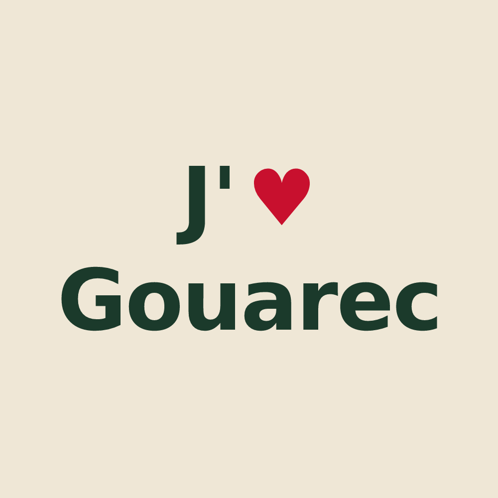 Tote bag personnalisé Gouarec — design J'aime Gouarec