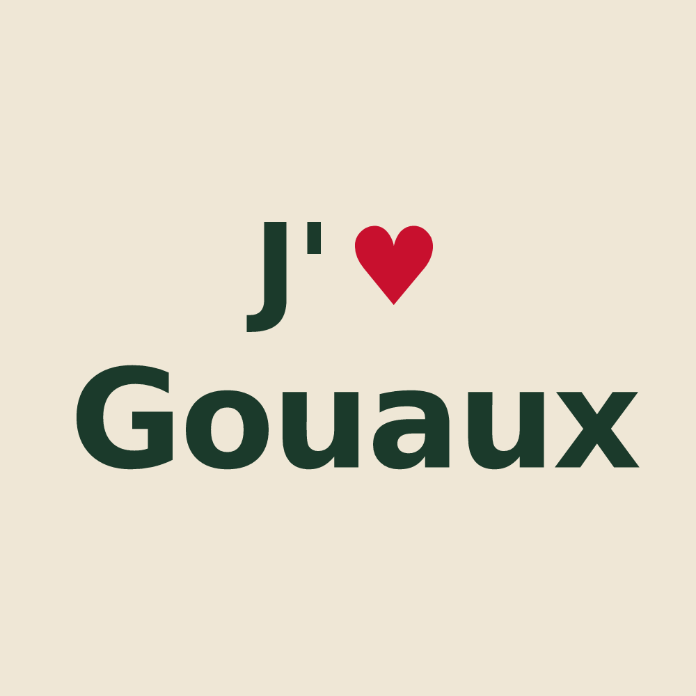 Tote bag personnalisé Gouaux — design J'aime Gouaux