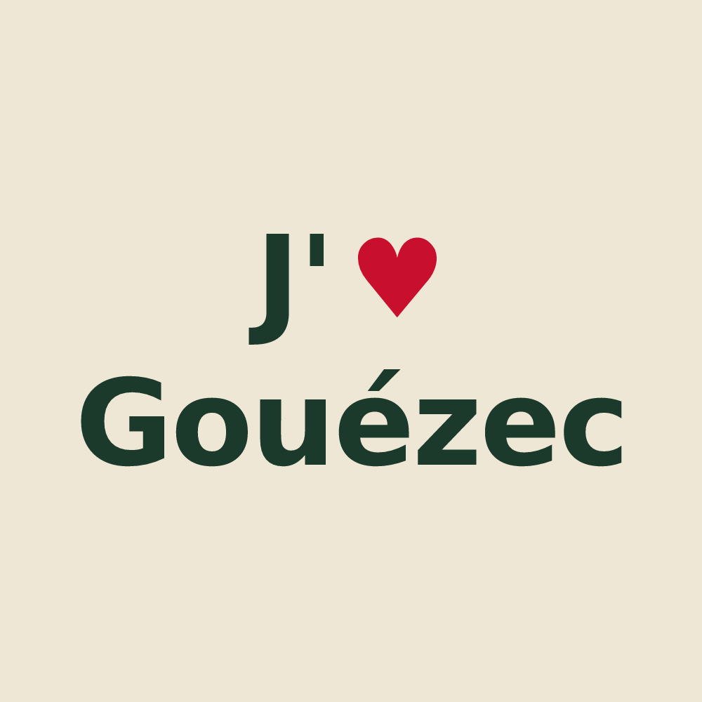 Tote bag personnalisé Gouézec — design J'aime Gouézec