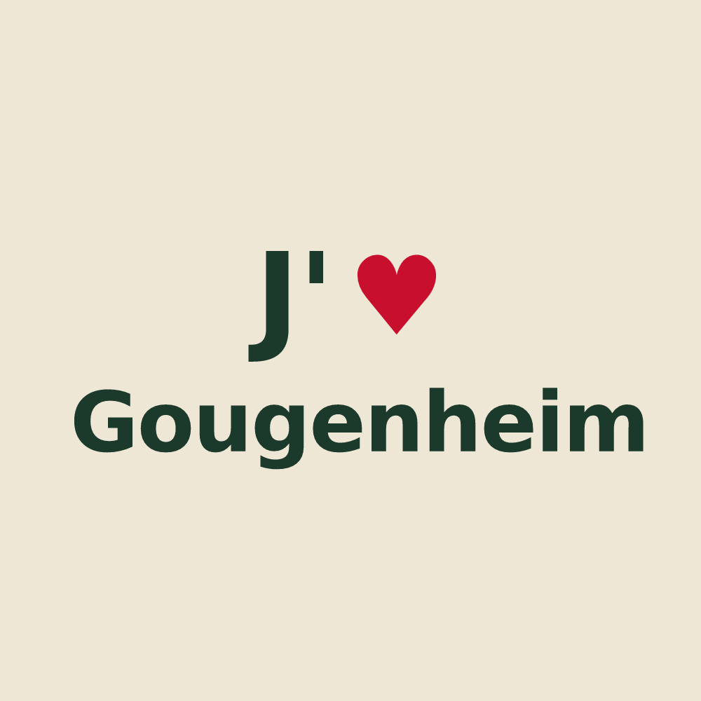Tote bag personnalisé Gougenheim — design J'aime Gougenheim
