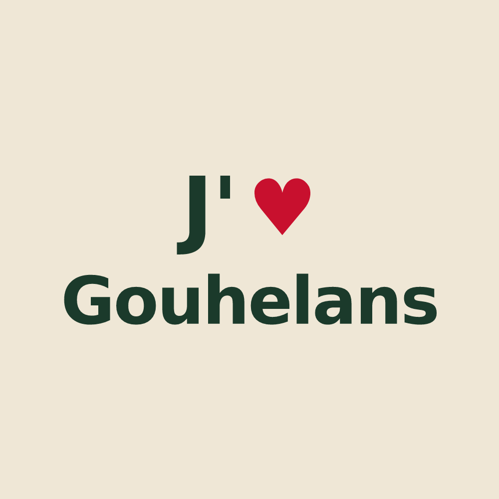 Tote bag personnalisé Gouhelans — design J'aime Gouhelans