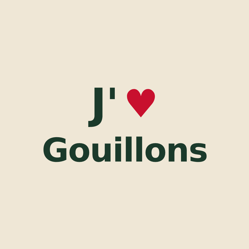 Tote bag personnalisé Gouillons — design J'aime Gouillons