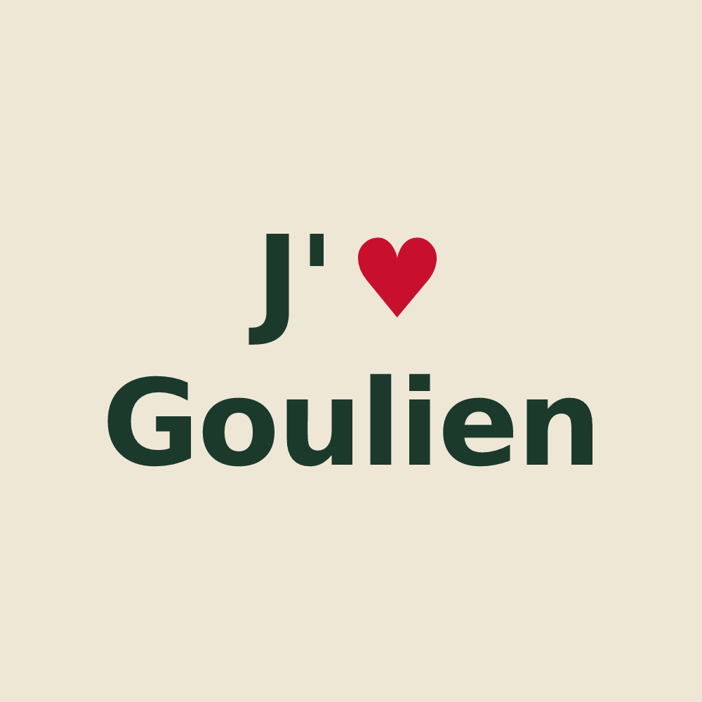 Tote bag personnalisé Goulien — design J'aime Goulien