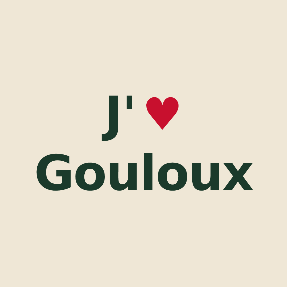 Tote bag personnalisé Gouloux — design J'aime Gouloux