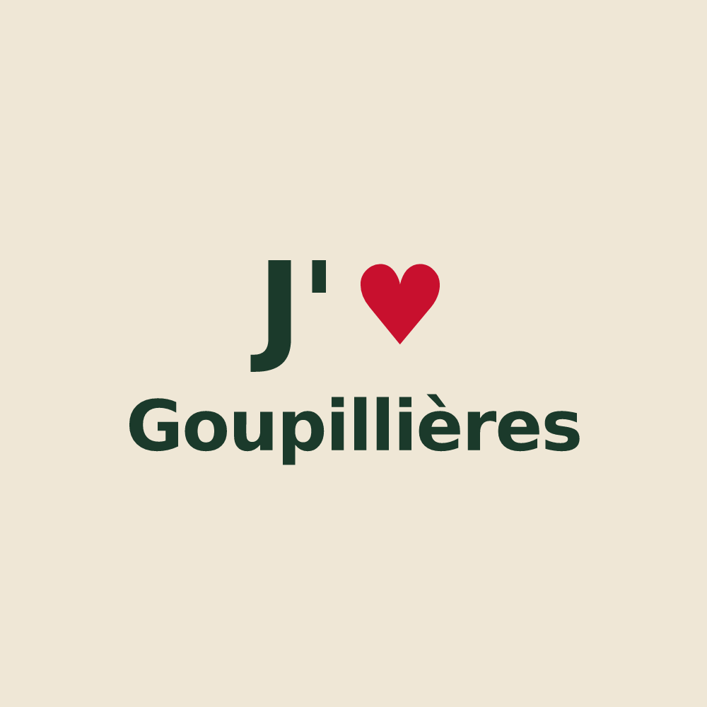 Tote bag personnalisé Goupillières — design J'aime Goupillières
