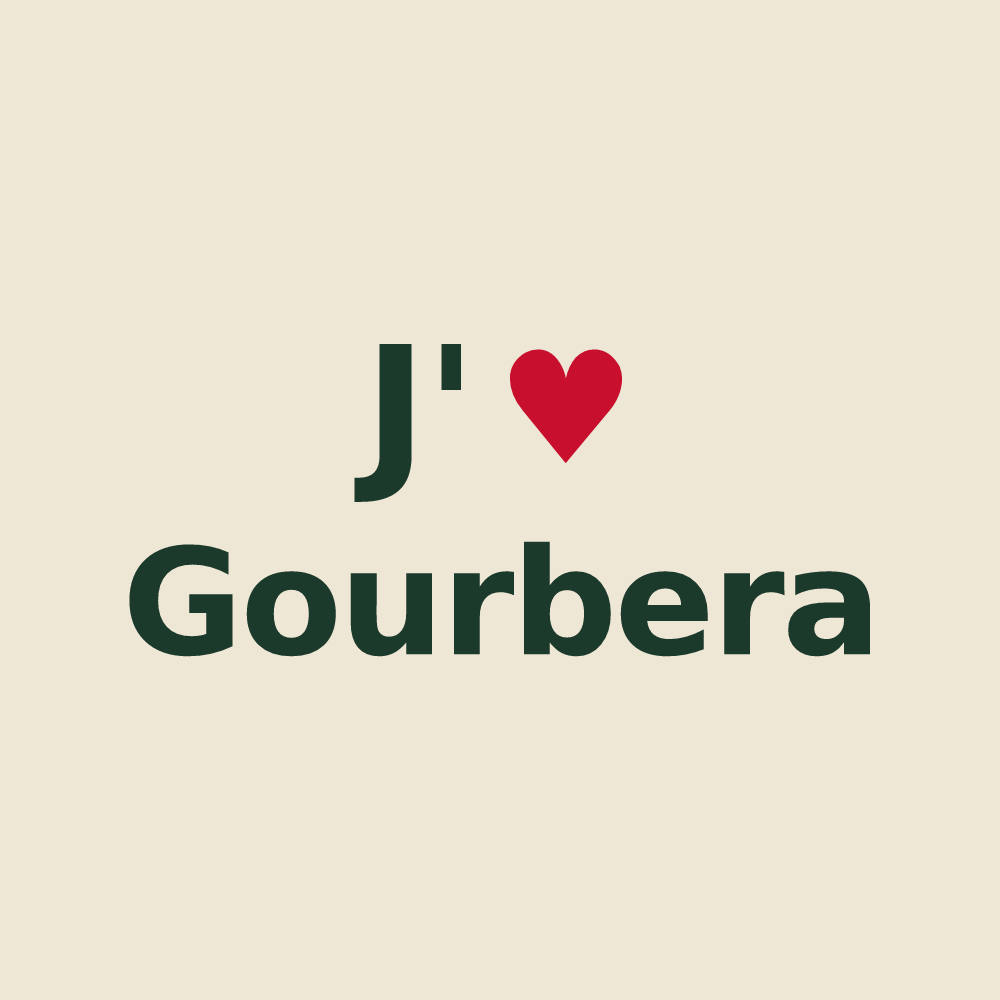 Tote bag personnalisé Gourbera — design J'aime Gourbera