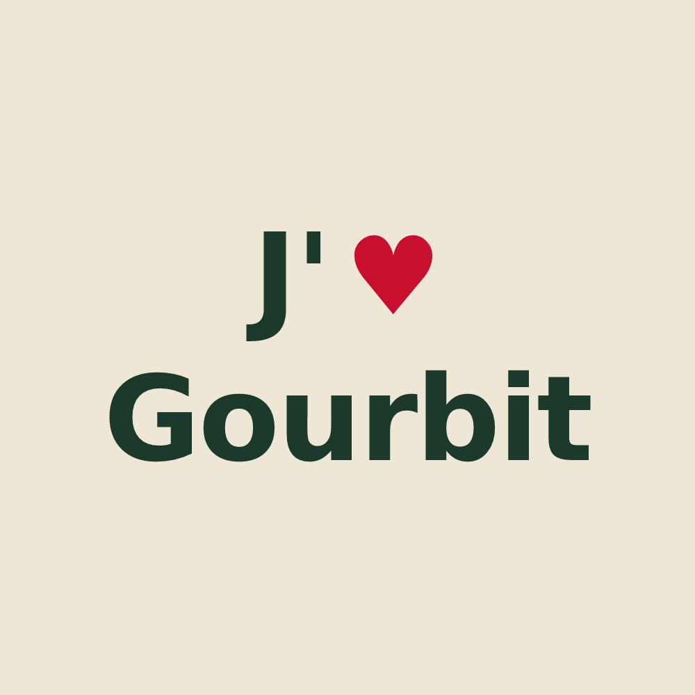 Tote bag personnalisé Gourbit — design « J'aime Gourbit » imprimé sur le tote bag
