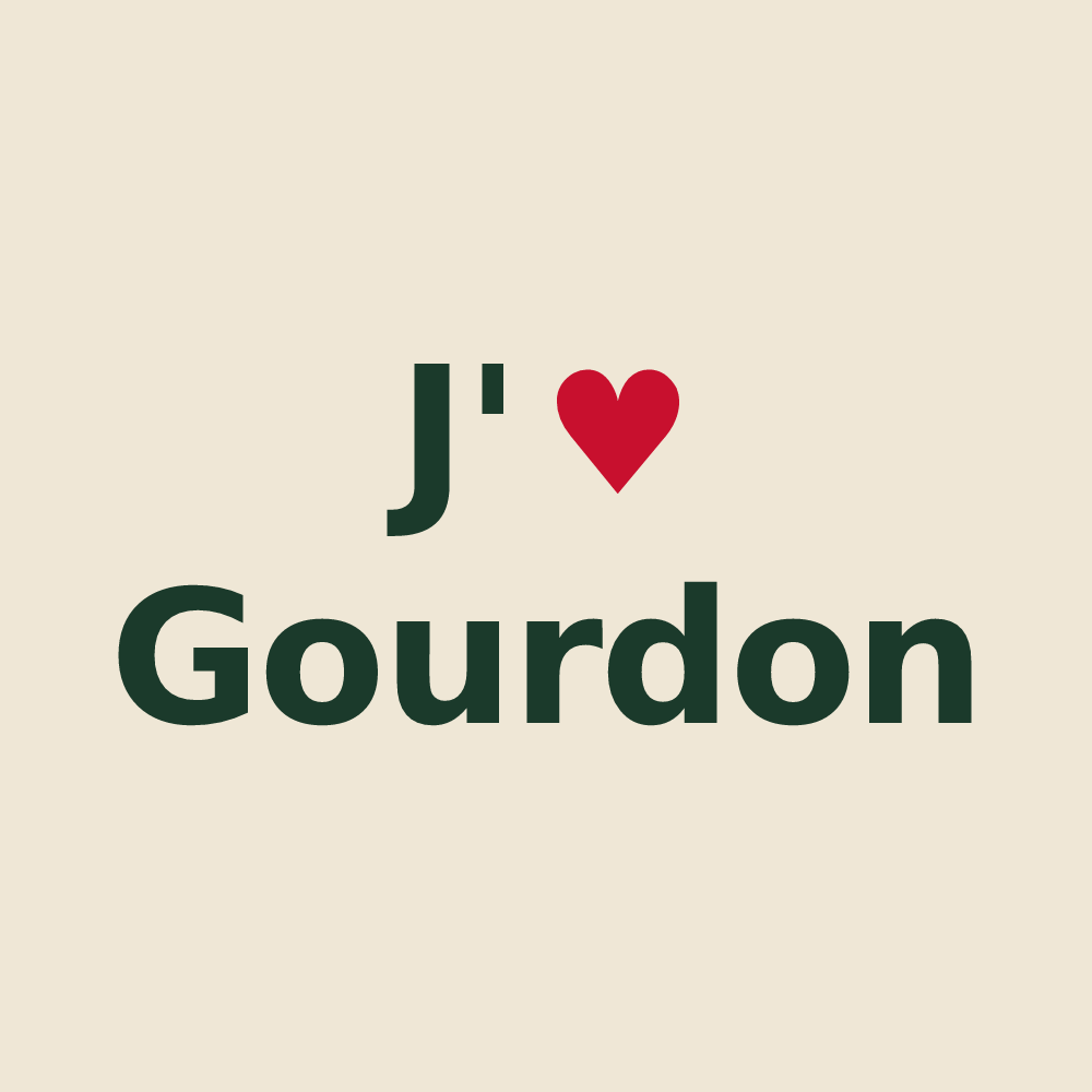 Tote bag personnalisé Gourdon — design J'aime Gourdon