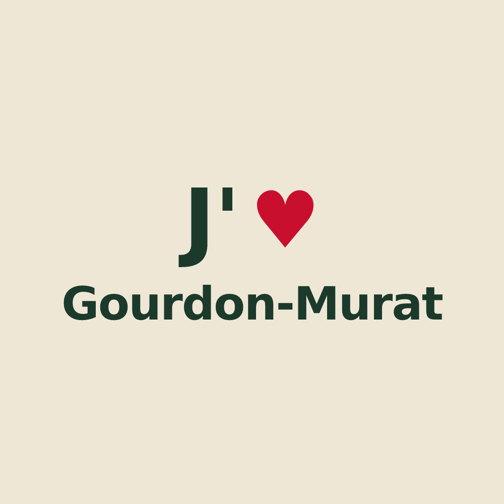 Tote bag personnalisé Gourdon-Murat — design J'aime Gourdon-Murat