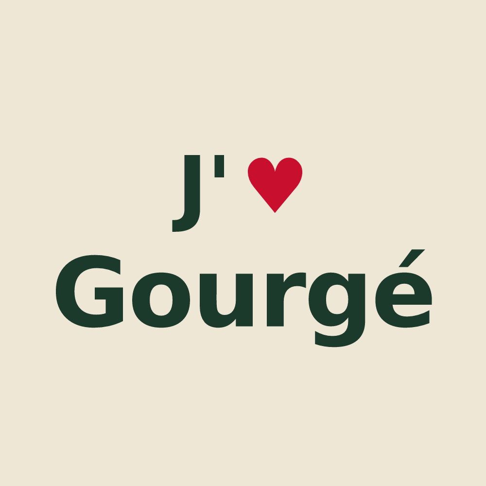 Tote bag personnalisé Gourgé — design J'aime Gourgé
