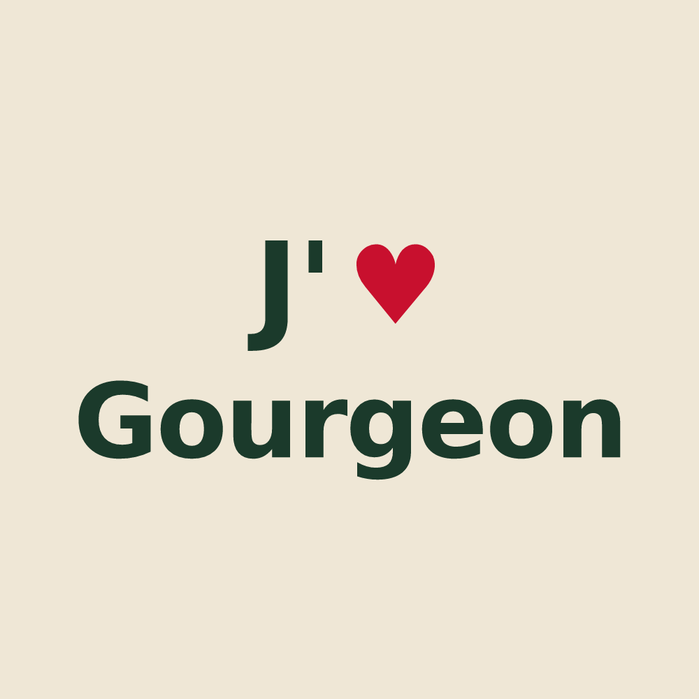 Tote bag personnalisé Gourgeon — design J'aime Gourgeon