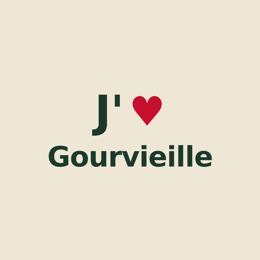Tote bag personnalisé Gourvieille — design J'aime Gourvieille