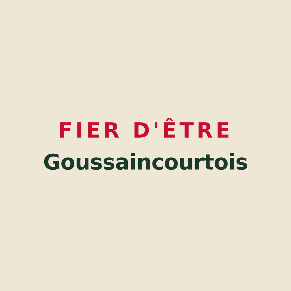 Tote bag « Fier d'être Goussaincourtois » — design pour Goussaincourt