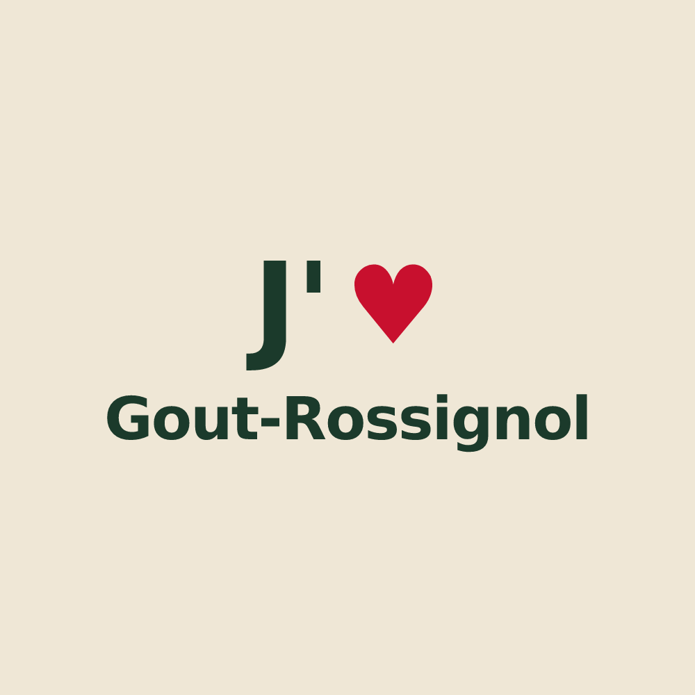 Tote bag personnalisé Gout-Rossignol — design J'aime Gout-Rossignol