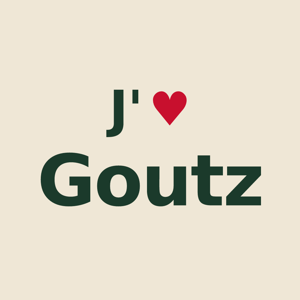 Tote bag personnalisé Goutz — design J'aime Goutz