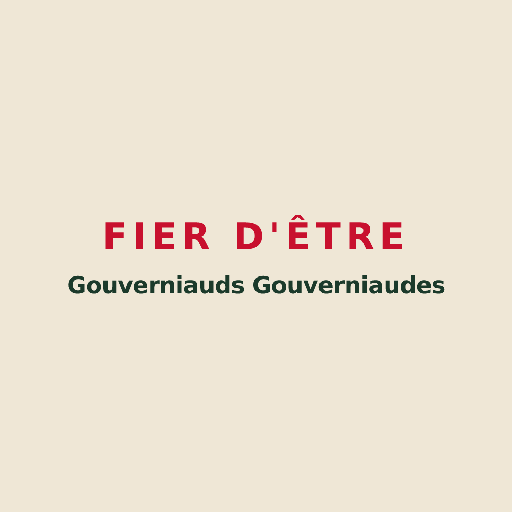 Tote bag « Fier d'être Gouverniauds Gouverniaudes » — design pour Gouvernes