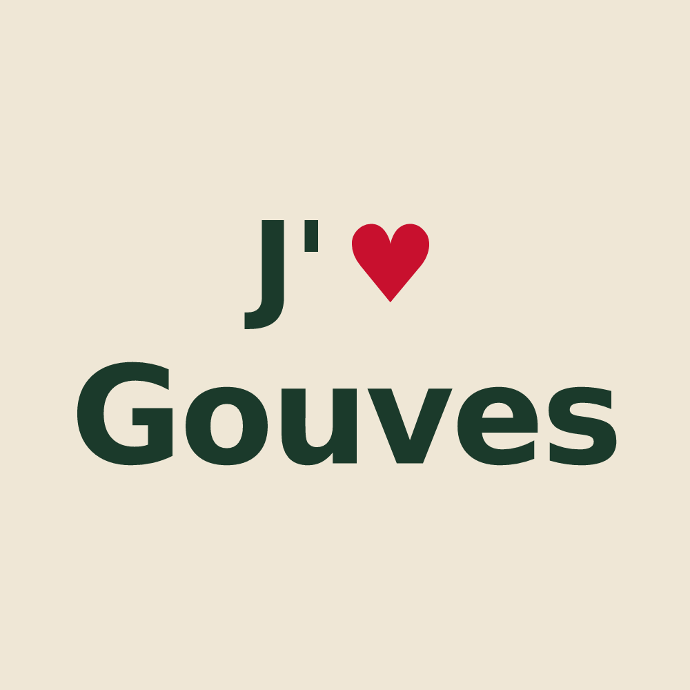 Tote bag personnalisé Gouves — design J'aime Gouves