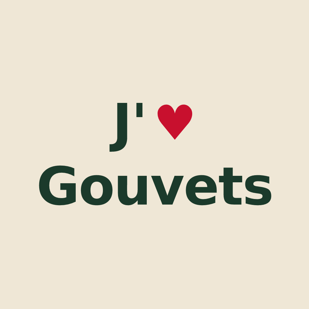 Tote bag personnalisé Gouvets — design J'aime Gouvets