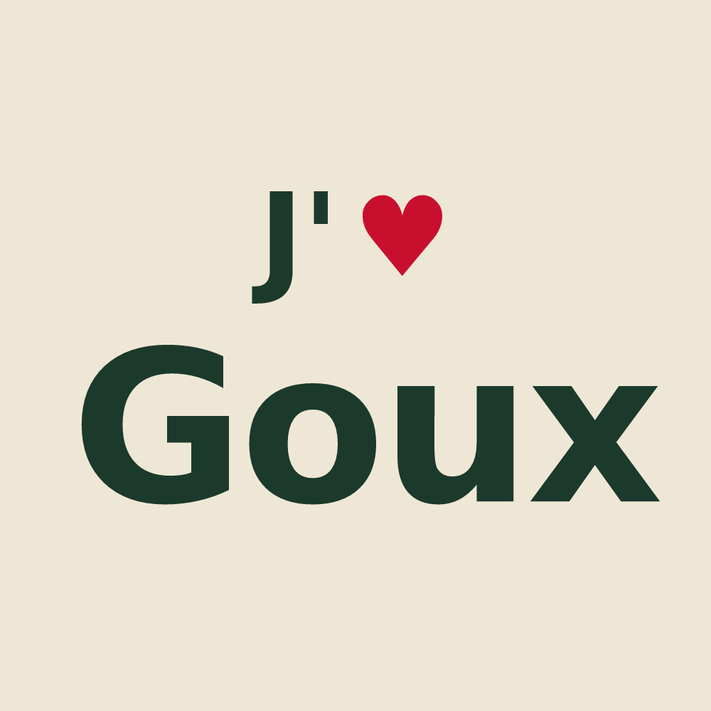 Tote bag personnalisé Goux — design J'aime Goux