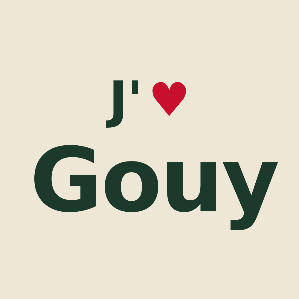 Tote bag personnalisé Gouy — design J'aime Gouy