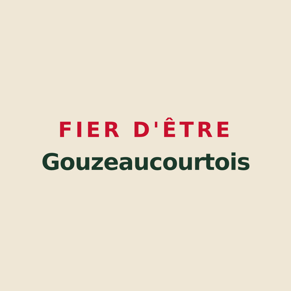 Tote bag « Fier d'être Gouzeaucourtois » — design pour Gouzeaucourt