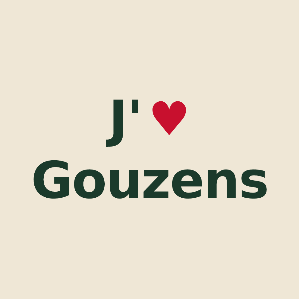 Tote bag personnalisé Gouzens — design J'aime Gouzens