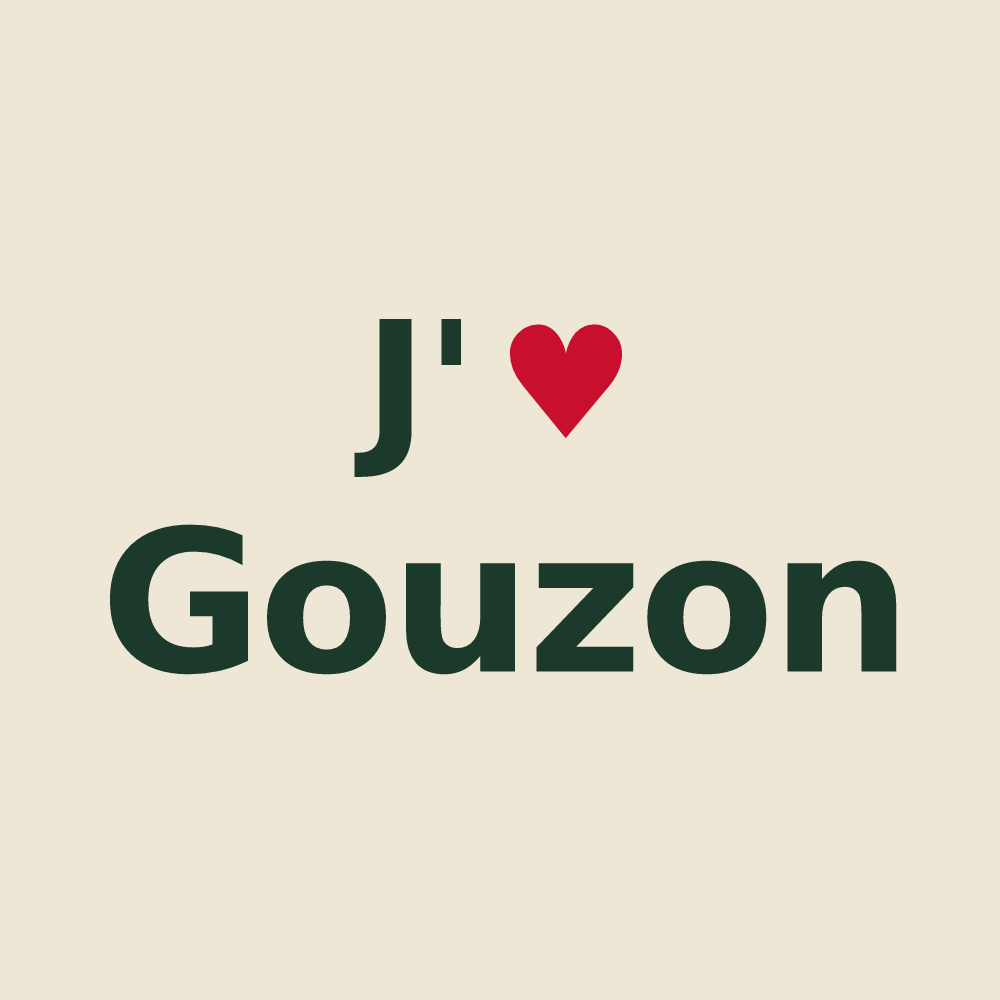 Tote bag personnalisé Gouzon — design J'aime Gouzon