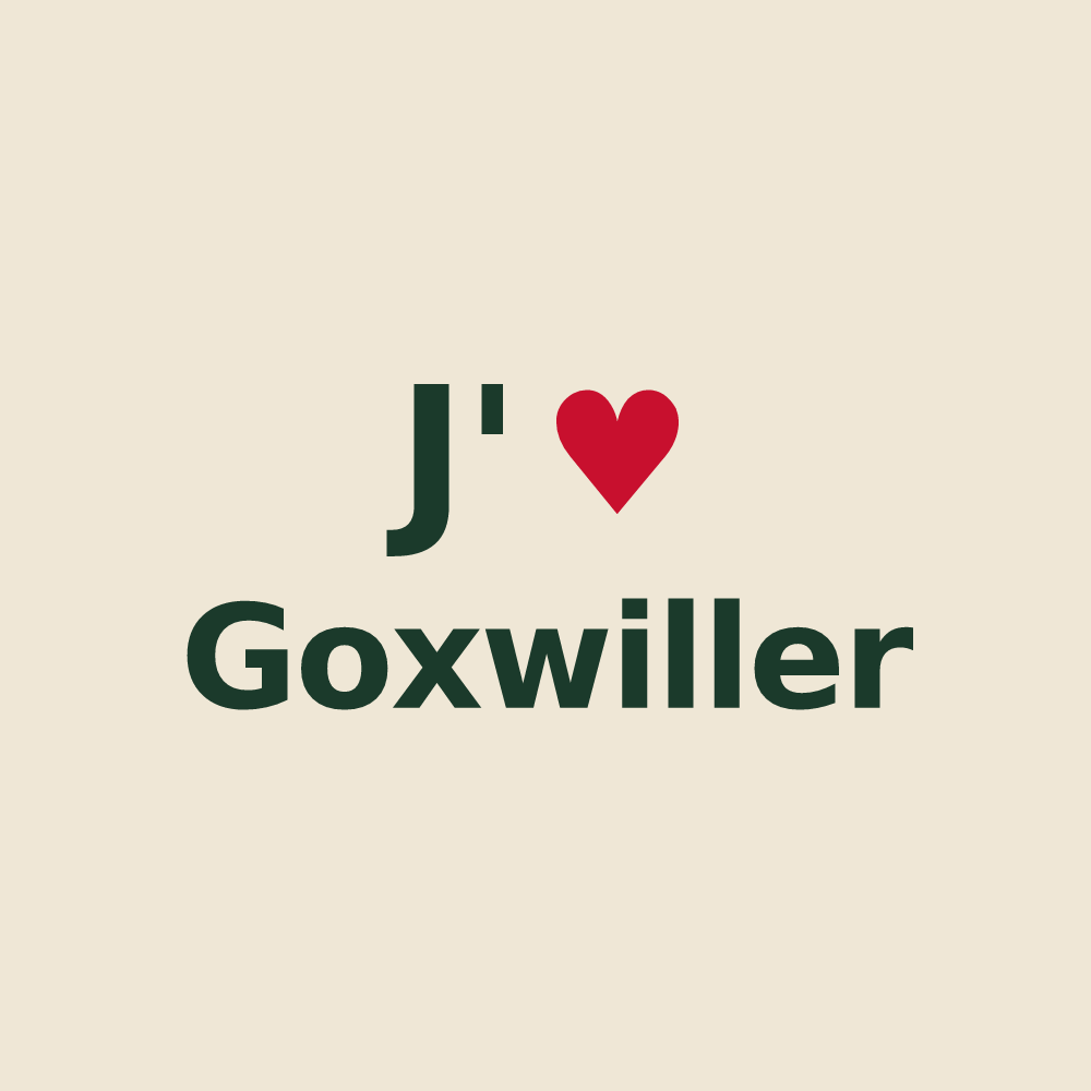Tote bag personnalisé Goxwiller — design J'aime Goxwiller