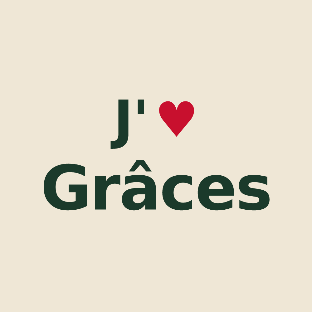Tote bag personnalisé Grâces — design J'aime Grâces