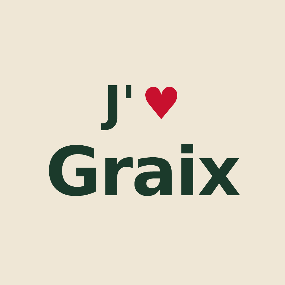 Tote bag personnalisé Graix — design J'aime Graix