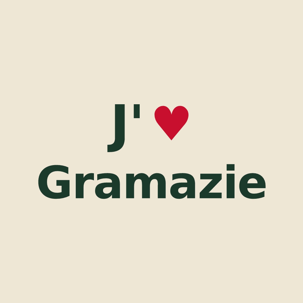 Tote bag personnalisé Gramazie — design J'aime Gramazie