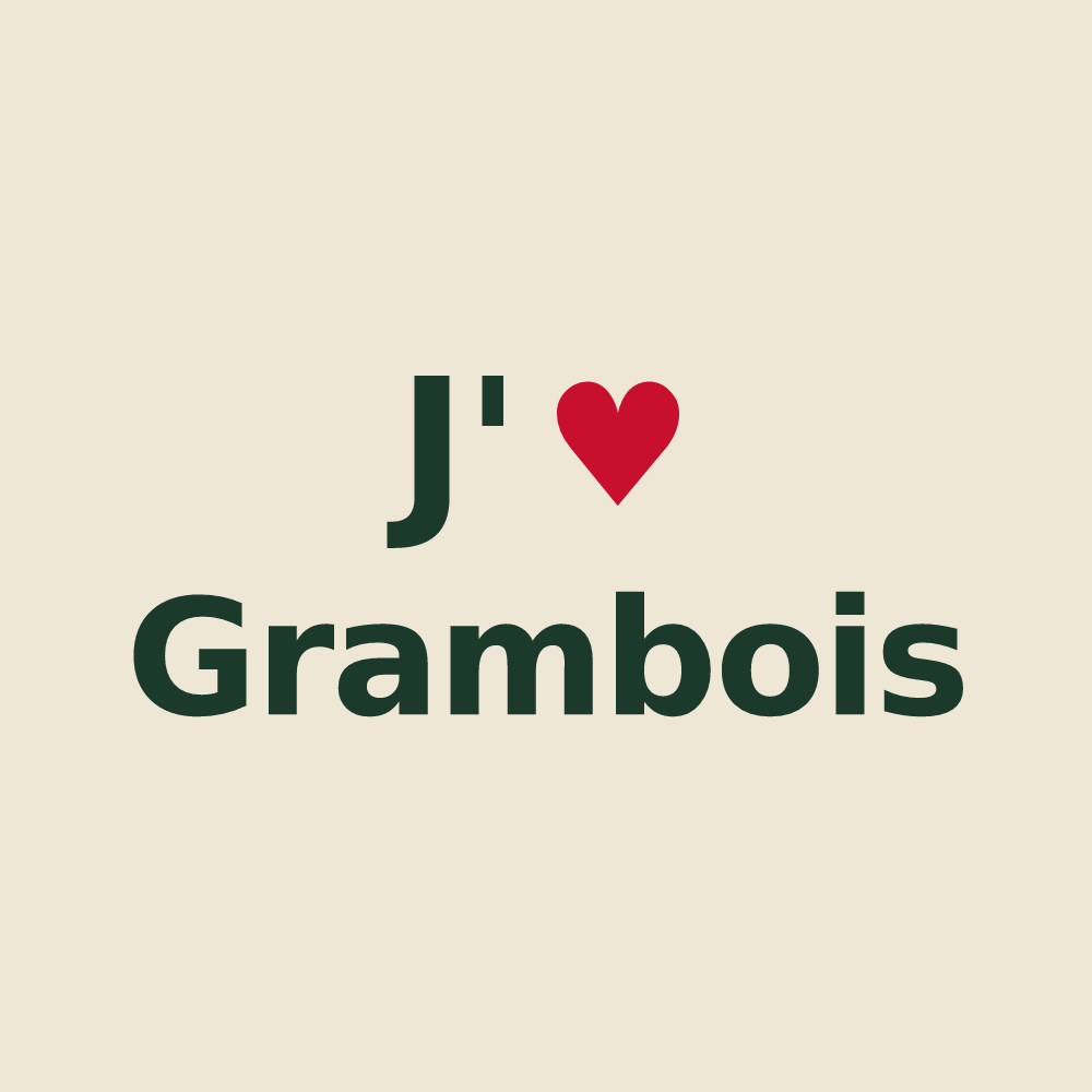 Tote bag personnalisé Grambois — design J'aime Grambois