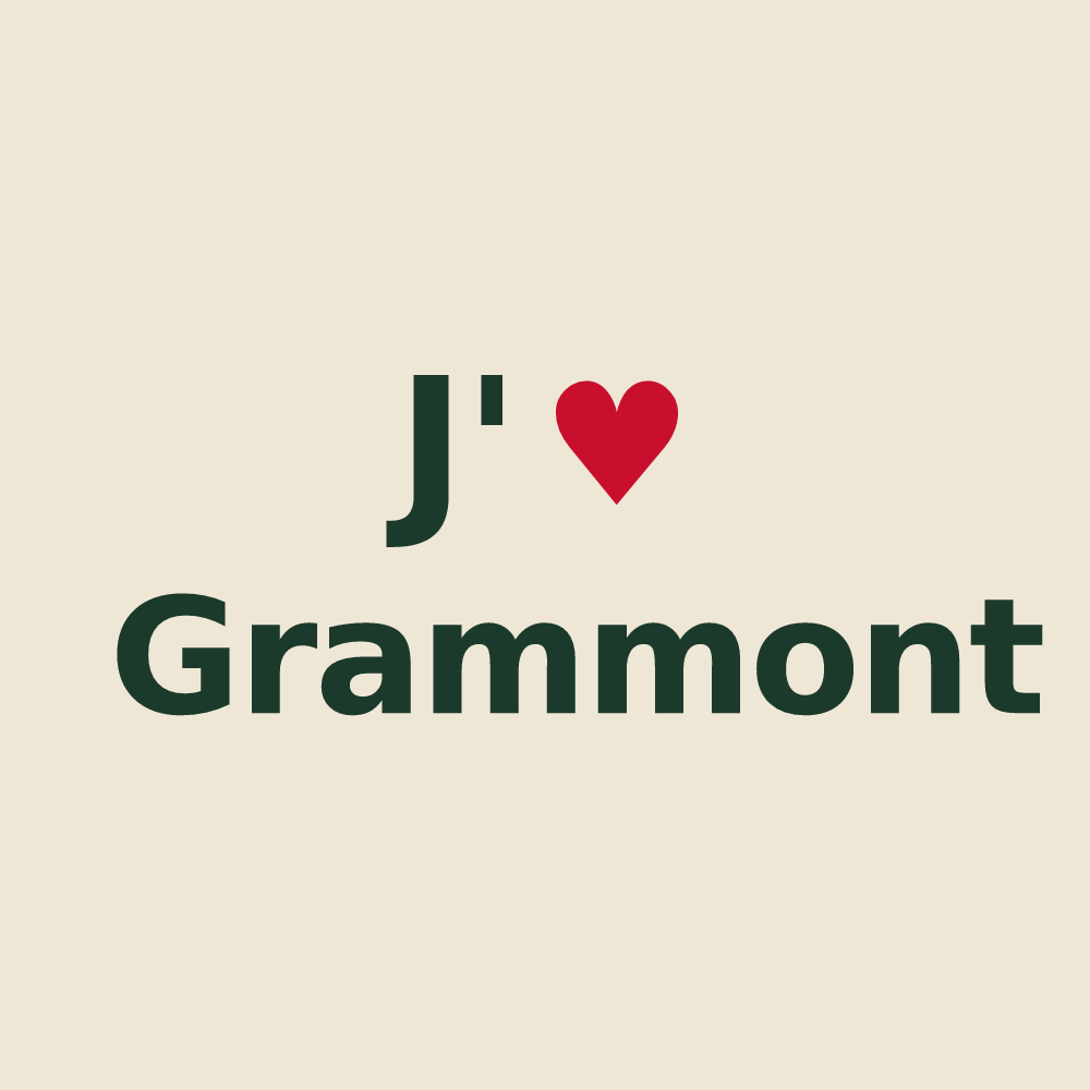 Tote bag personnalisé Grammont — design J'aime Grammont