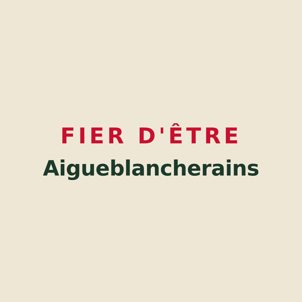 Tote bag « Fier d'être Aigueblancherains » — design pour Grand-Aigueblanche