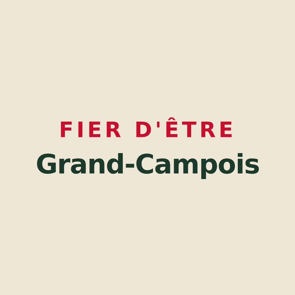 Tote bag « Fier d'être Grand-Campois » — design pour Grand-Camp