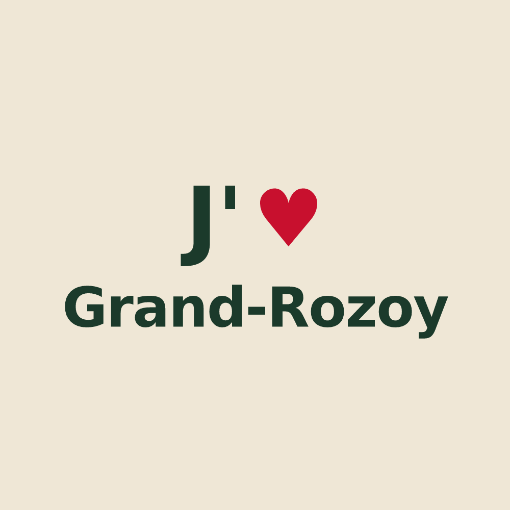 Tote bag personnalisé Grand-Rozoy — design J'aime Grand-Rozoy