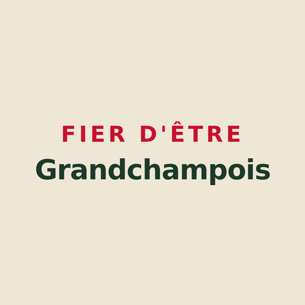Tote bag « Fier d'être Grandchampois » — design pour Grandchamp