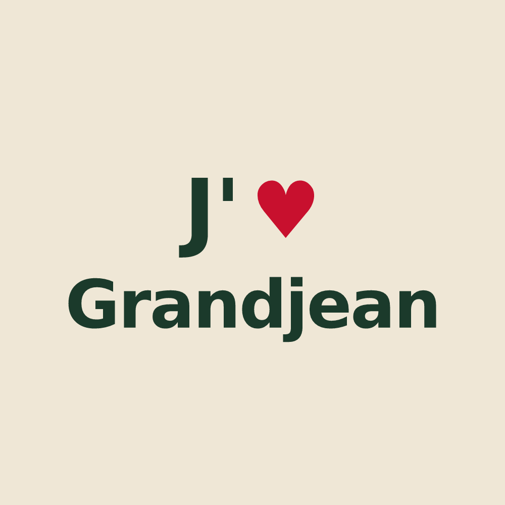 Tote bag personnalisé Grandjean — design J'aime Grandjean