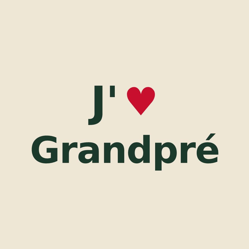 Tote bag personnalisé Grandpré — design J'aime Grandpré